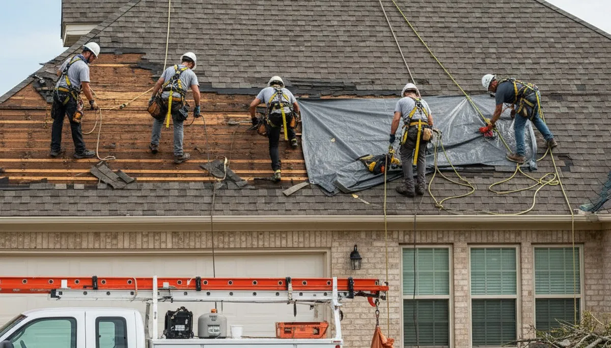 Storm damage tree cleanup in Highland Park, IL by Arbor Tree Care to restore property safety